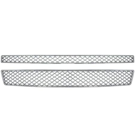 Coast2Coast Overlay, Mesh Style, 2 Piece, With Emblem Cutout, Chrome Plated, ABS Plastic IWCGI33X